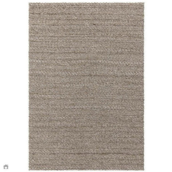 Grayson Modern Plain Hand-Woven Textured Knit Weave Heavyweight Durable Eco-Friendly Recycled Stain-Resistant Weatherproof Flatweave In-Outdoor Taupe Rug-Asiatic Carpets-Rug Love - The Most Loved Rug Store