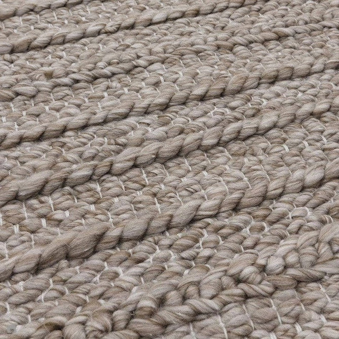 Grayson Modern Plain Hand-Woven Textured Knit Weave Heavyweight Durable Eco-Friendly Recycled Stain-Resistant Weatherproof Flatweave In-Outdoor Taupe Rug-Asiatic Carpets-Rug Love - The Most Loved Rug Store