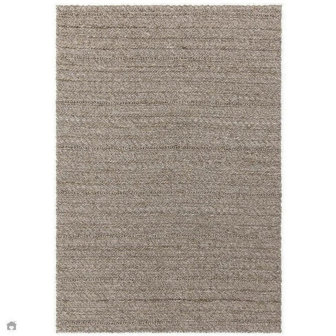 Grayson Modern Plain Hand-Woven Textured Knit Weave Heavyweight Durable Eco-Friendly Recycled Stain-Resistant Weatherproof Flatweave In-Outdoor Taupe Rug-Asiatic Carpets-Rug Love - The Most Loved Rug Store