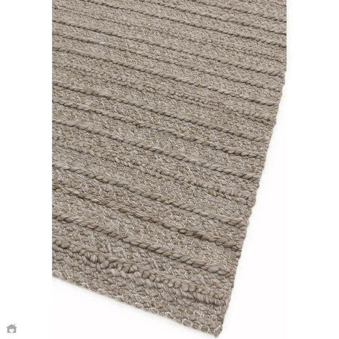 Grayson Modern Plain Hand-Woven Textured Knit Weave Heavyweight Durable Eco-Friendly Recycled Stain-Resistant Weatherproof Flatweave In-Outdoor Taupe Rug-Asiatic Carpets-Rug Love - The Most Loved Rug Store