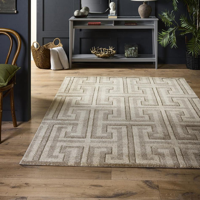 Greek Key Beige Natural Light Vision Rug-Origins-Rug Love - The Most Loved Rug Store