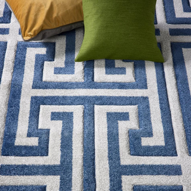 Greek Key Navy Blue/Grey Rug-Origins-Rug Love - The Most Loved Rug Store
