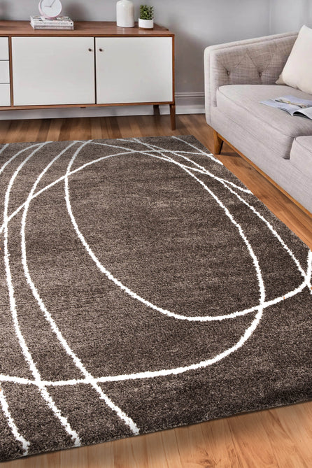 Halo Squiggle Taupe Rug-Melrose-Rug Love - The Most Loved Rug Store