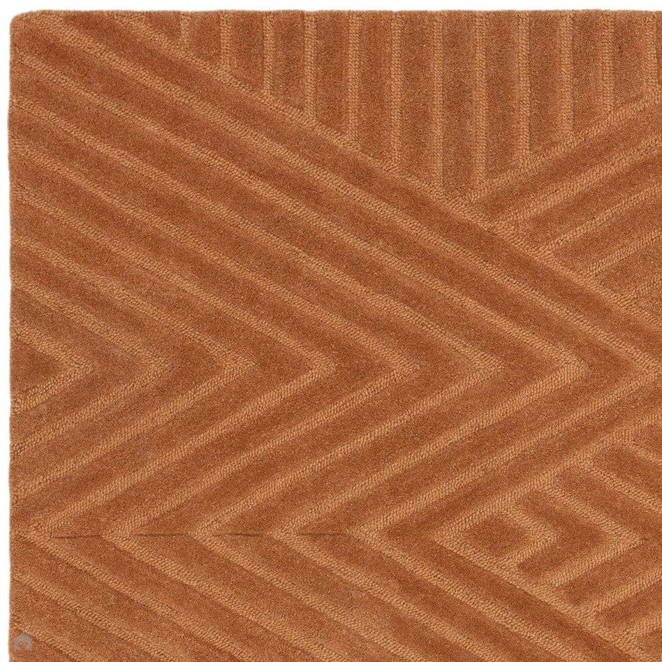 On Sale Hague Modern Plain Geometric Hand-Carved Hi-Low 3D Ridged Cut ...