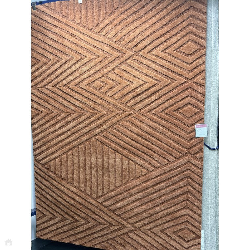 On Sale Hague Modern Plain Geometric Hand-Carved Hi-Low 3D Ridged Cut ...
