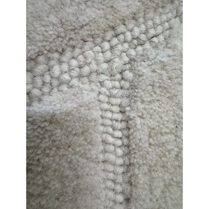 Hague Modern Plain Geometric Hand-Carved Hi-Low 3D Ridged Cut & Loop Pile Textured Wool Ivory Rug-Asiatic Carpets-Rug Love - The Most Loved Rug Store