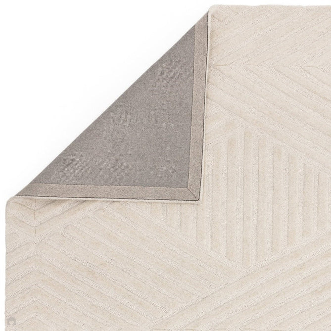 Hague Modern Plain Geometric Hand-Carved Hi-Low 3D Ridged Cut & Loop Pile Textured Wool Ivory Rug-Asiatic Carpets-Rug Love - The Most Loved Rug Store