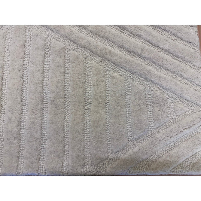Hague Modern Plain Geometric Hand-Carved Hi-Low 3D Ridged Cut & Loop Pile Textured Wool Ivory Rug-Asiatic Carpets-Rug Love - The Most Loved Rug Store