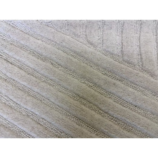 Hague Modern Plain Geometric Hand-Carved Hi-Low 3D Ridged Cut & Loop Pile Textured Wool Ivory Rug-Asiatic Carpets-Rug Love - The Most Loved Rug Store
