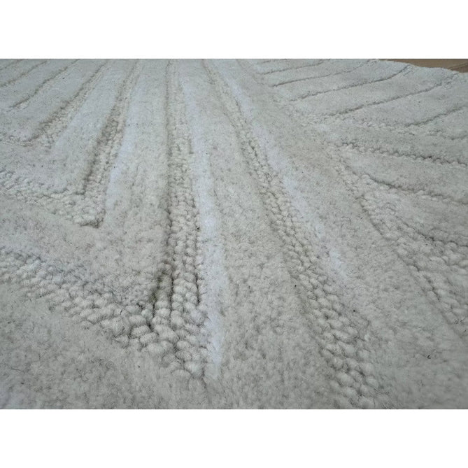 Hague Modern Plain Geometric Hand-Carved Hi-Low 3D Ridged Cut & Loop Pile Textured Wool Ivory Rug-Asiatic Carpets-Rug Love - The Most Loved Rug Store