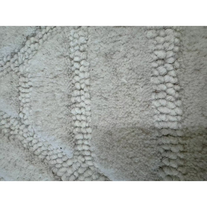 Hague Modern Plain Geometric Hand-Carved Hi-Low 3D Ridged Cut & Loop Pile Textured Wool Ivory Rug-Asiatic Carpets-Rug Love - The Most Loved Rug Store