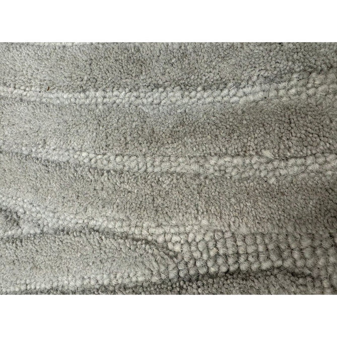 Hague Modern Plain Geometric Hand-Carved Hi-Low 3D Ridged Cut & Loop Pile Textured Wool Stone Grey Rug-Asiatic Carpets-Rug Love - The Most Loved Rug Store
