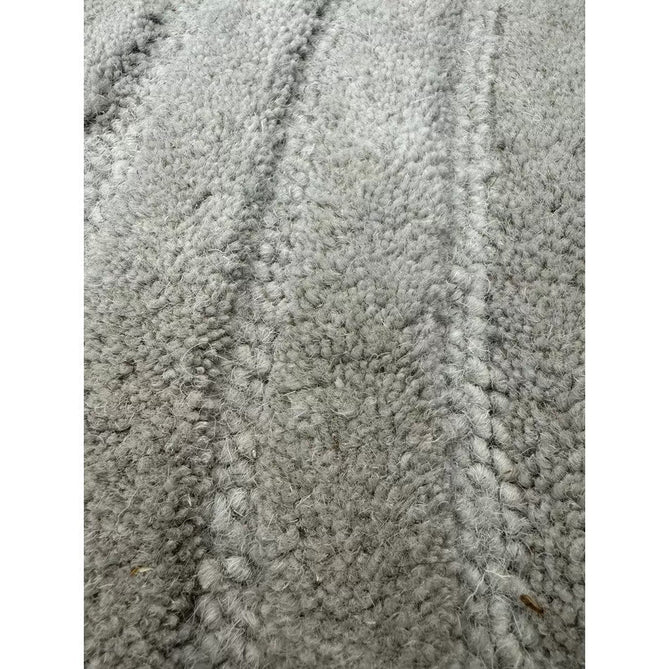 Hague Modern Plain Geometric Hand-Carved Hi-Low 3D Ridged Cut & Loop Pile Textured Wool Stone Grey Rug-Asiatic Carpets-Rug Love - The Most Loved Rug Store