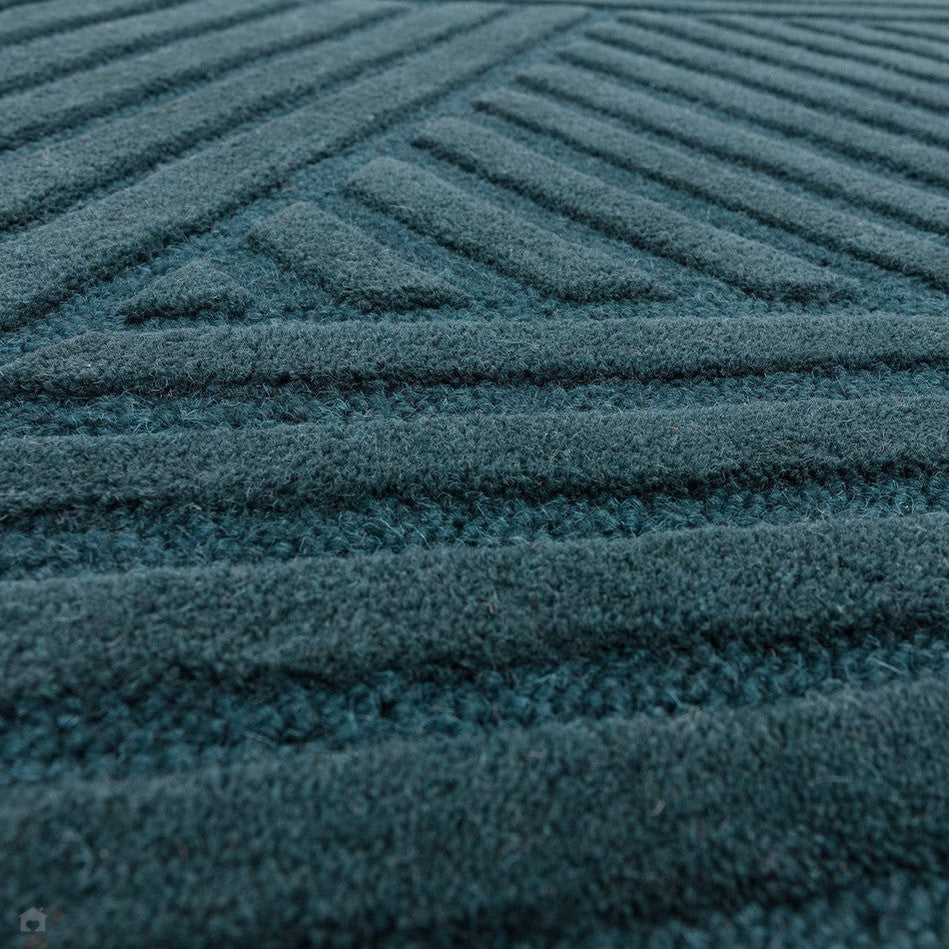 On Sale Hague Modern Plain Geometric Hand-Carved Hi-Low 3D Ridged Cut ...