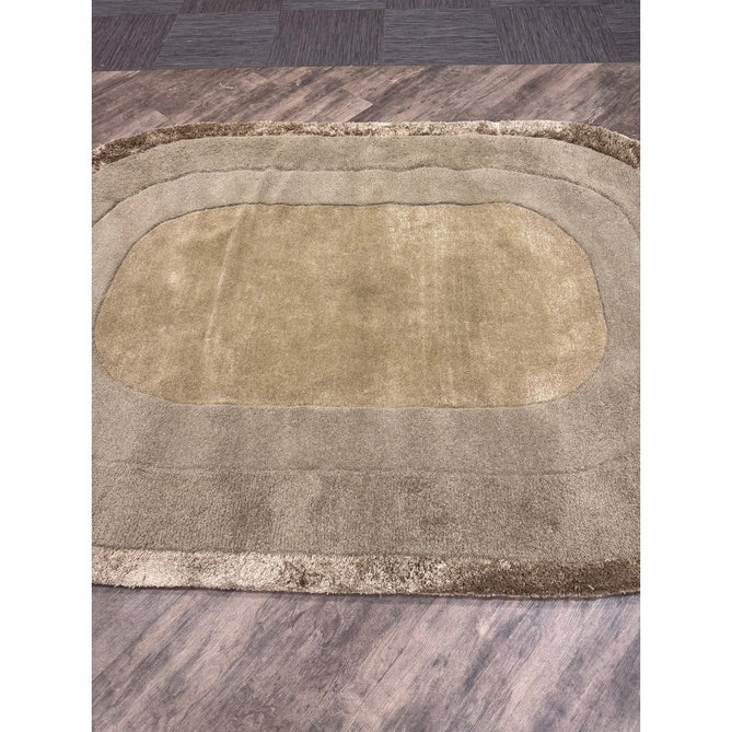 Halo Modern Plain Graduating Ombre Hand-Carved Hi-Low Textured Matt Wool Contrast Viscose Shimmer Border Sage Green Oval Rug-Asiatic Carpets-Rug Love - The Most Loved Rug Store