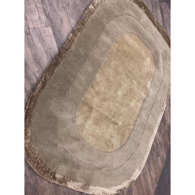 Halo Modern Plain Graduating Ombre Hand-Carved Hi-Low Textured Matt Wool Contrast Viscose Shimmer Border Sage Green Oval Rug-Asiatic Carpets-Rug Love - The Most Loved Rug Store