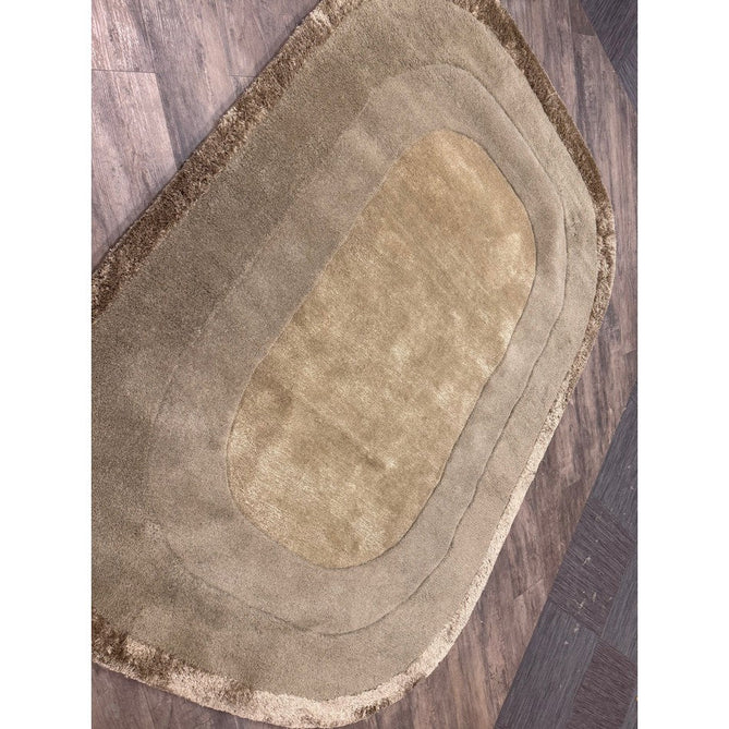 Halo Modern Plain Graduating Ombre Hand-Carved Hi-Low Textured Matt Wool Contrast Viscose Shimmer Border Sage Green Oval Rug-Asiatic Carpets-Rug Love - The Most Loved Rug Store