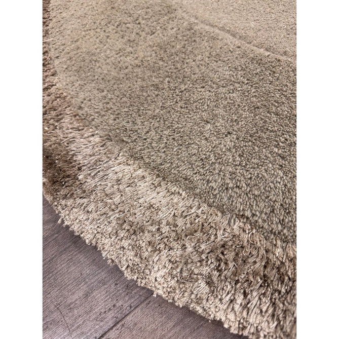 Halo Modern Plain Graduating Ombre Hand-Carved Hi-Low Textured Matt Wool Contrast Viscose Shimmer Border Sage Green Oval Rug-Asiatic Carpets-Rug Love - The Most Loved Rug Store