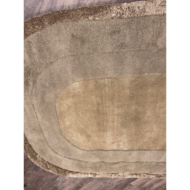 Halo Modern Plain Graduating Ombre Hand-Carved Hi-Low Textured Matt Wool Contrast Viscose Shimmer Border Sage Green Oval Rug-Asiatic Carpets-Rug Love - The Most Loved Rug Store