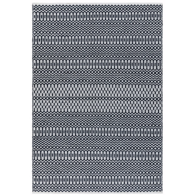Halsey Modern Geometric Durable Stain-Resistant Weatherproof Flatweave In-Outdoor Black Runner-Asiatic Carpets-Rug Love - The Most Loved Rug Store