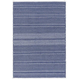 Halsey Modern Geometric Durable Stain-Resistant Weatherproof Flatweave In-Outdoor Blue Rug