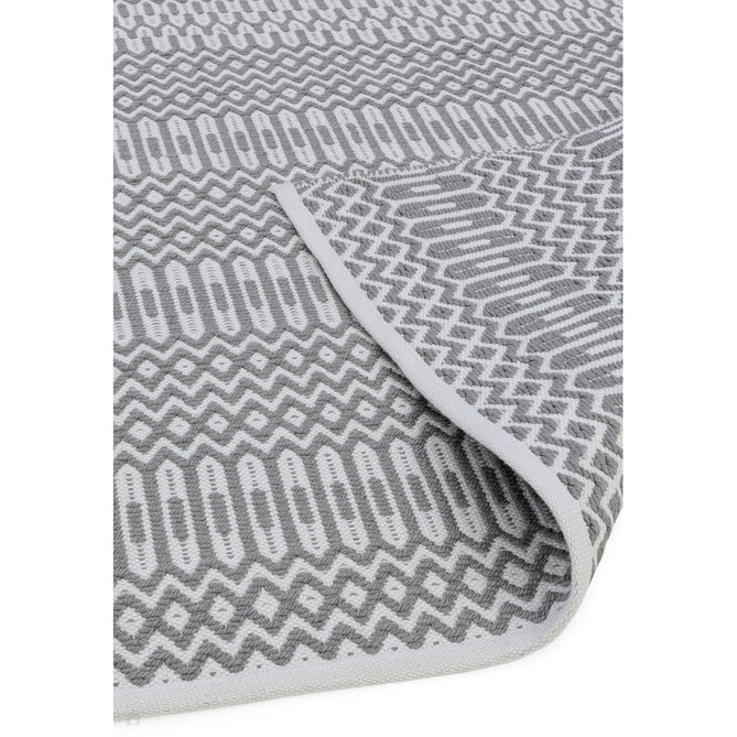 Halsey Modern Geometric Durable Stain-Resistant Weatherproof Flatweave In-Outdoor Grey Rug-Asiatic Carpets-Rug Love - The Most Loved Rug Store