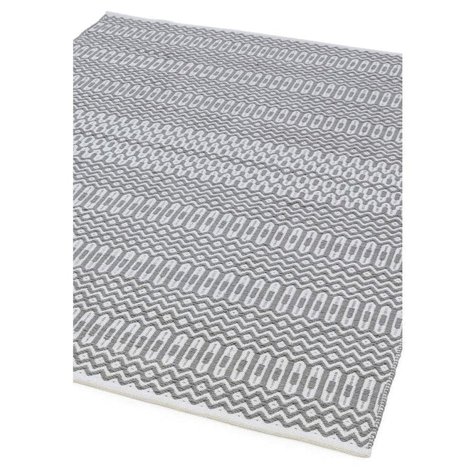 Halsey Modern Geometric Durable Stain-Resistant Weatherproof Flatweave In-Outdoor Grey Rug-Asiatic Carpets-Rug Love - The Most Loved Rug Store