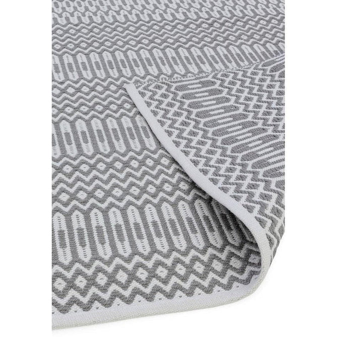 Halsey Modern Geometric Durable Stain-Resistant Weatherproof Flatweave In-Outdoor Grey Rug-Asiatic Carpets-Rug Love - The Most Loved Rug Store