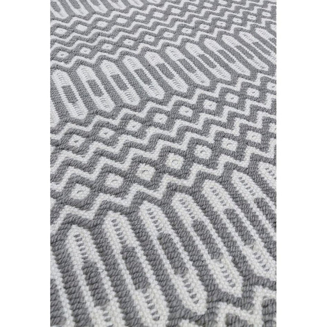Halsey Modern Geometric Durable Stain-Resistant Weatherproof Flatweave In-Outdoor Grey Rug-Asiatic Carpets-Rug Love - The Most Loved Rug Store