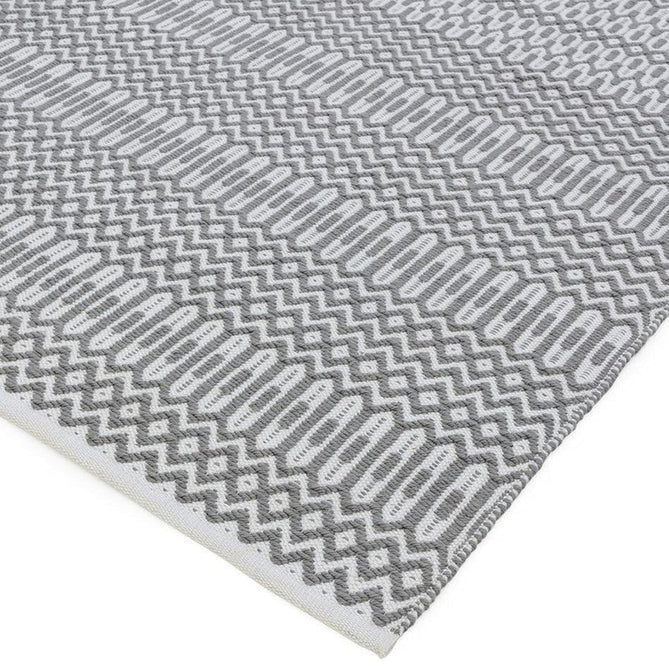 Halsey Modern Geometric Durable Stain-Resistant Weatherproof Flatweave In-Outdoor Grey Runner-Asiatic Carpets-Rug Love - The Most Loved Rug Store