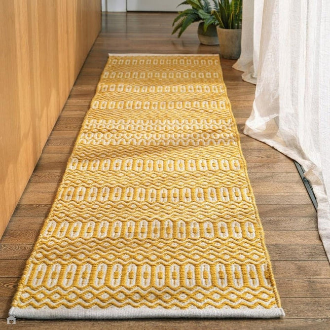 Halsey Modern Geometric Durable Stain-Resistant Weatherproof Flatweave In-Outdoor Mustard Yellow Rug-Asiatic Carpets-Rug Love - The Most Loved Rug Store