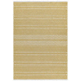 Halsey Modern Geometric Durable Stain-Resistant Weatherproof Flatweave In-Outdoor Mustard Yellow Rug