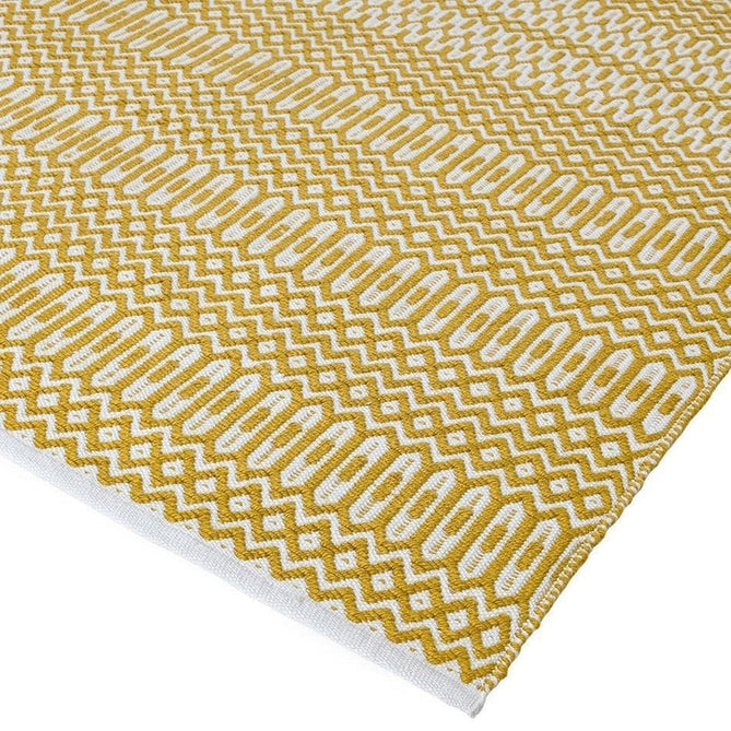 Halsey Modern Geometric Durable Stain-Resistant Weatherproof Flatweave In-Outdoor Mustard Yellow Runner-Asiatic Carpets-Rug Love - The Most Loved Rug Store