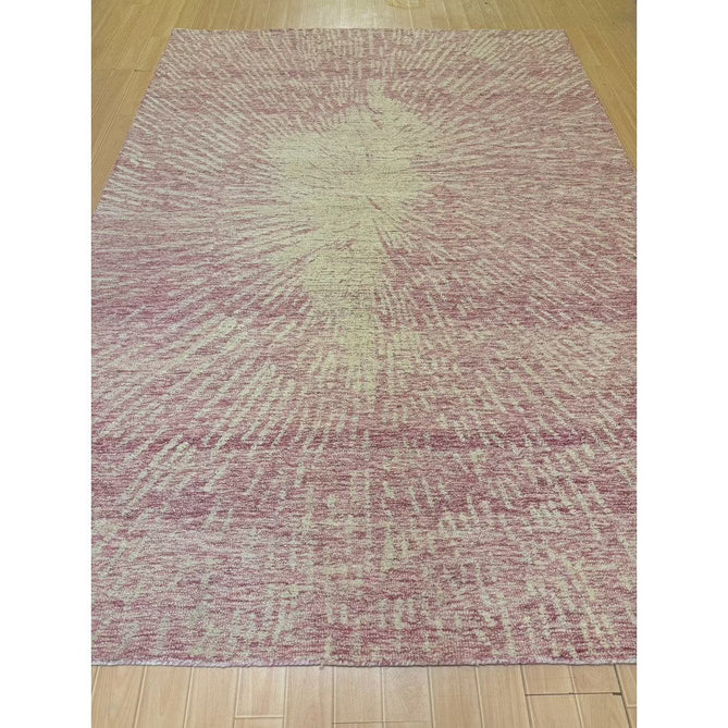 Hampton Burst Modern Abstract Distressed Hand-Woven Textured Wool Loop Pile Pink/Ivory Rug-Melrose-Rug Love - The Most Loved Rug Store