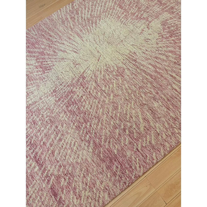 Hampton Burst Modern Abstract Distressed Hand-Woven Textured Wool Loop Pile Pink/Ivory Rug-Melrose-Rug Love - The Most Loved Rug Store