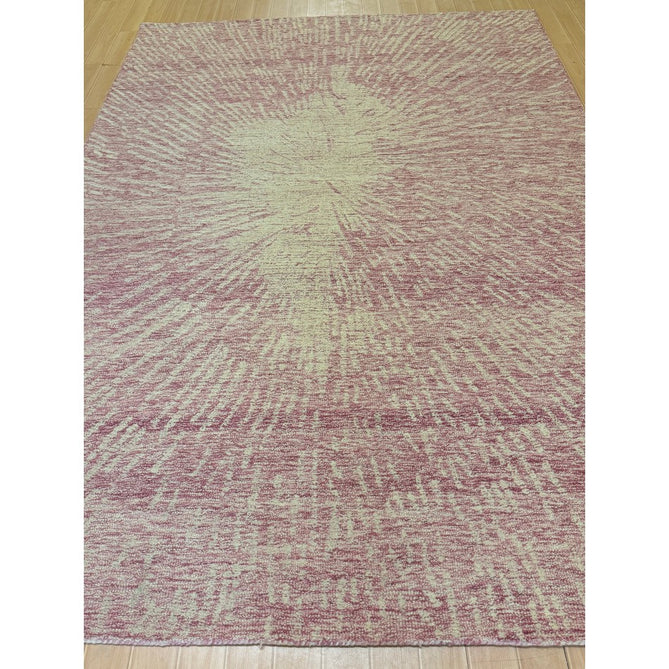 Hampton Burst Modern Abstract Distressed Hand-Woven Textured Wool Loop Pile Pink/Ivory Rug-Melrose-Rug Love - The Most Loved Rug Store