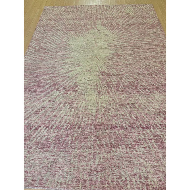 Hampton Burst Modern Abstract Distressed Hand-Woven Textured Wool Loop Pile Pink/Ivory Rug-Melrose-Rug Love - The Most Loved Rug Store