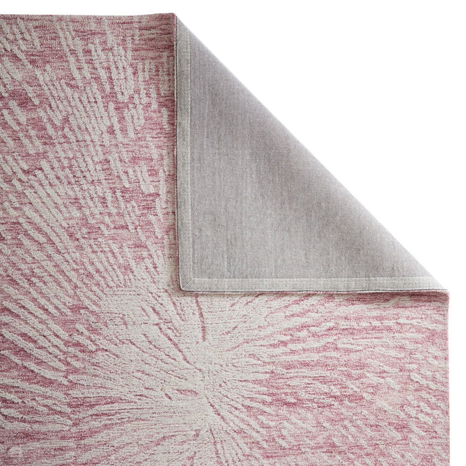 Hampton Burst Modern Abstract Distressed Hand-Woven Textured Wool Loop Pile Pink/Ivory Rug-Oriental Weavers-Rug Love - The Most Loved Rug Store