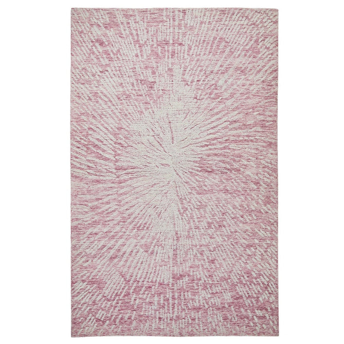 Hampton Burst Modern Abstract Distressed Hand-Woven Textured Wool Loop Pile Pink/Ivory Rug-Oriental Weavers-Rug Love - The Most Loved Rug Store