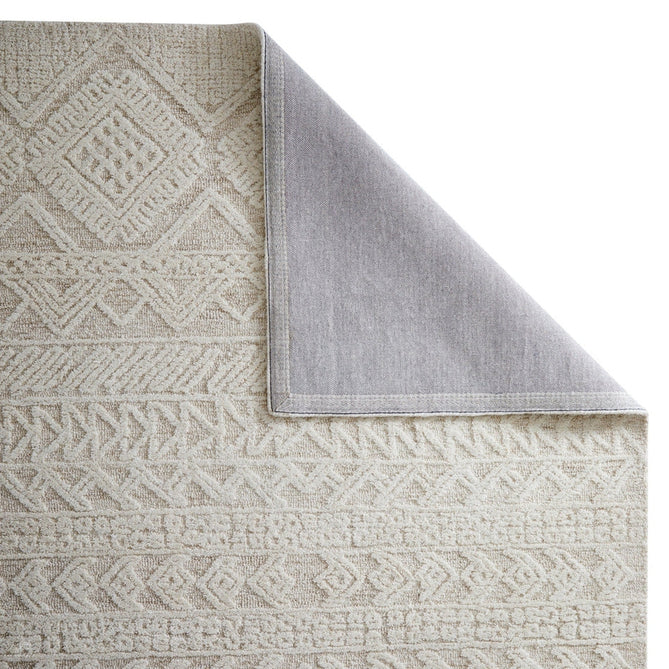 Hampton Provence Modern Abstract Distressed Hand-Woven Textured Wool Loop Pile Beige/Ivory Rug-Oriental Weavers-Rug Love - The Most Loved Rug Store