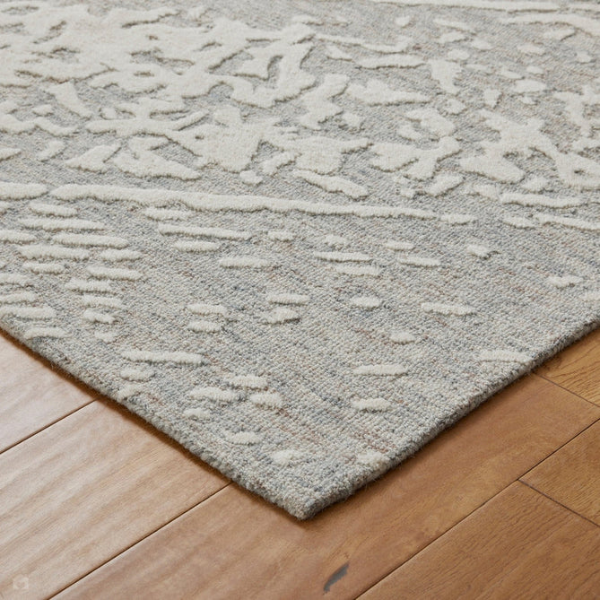 Hampton Tokyo Modern Abstract Distressed Hand-Woven Textured Wool Loop Pile Light Blue/Ivory/Beige/Grey Rug-Oriental Weavers-Rug Love - The Most Loved Rug Store