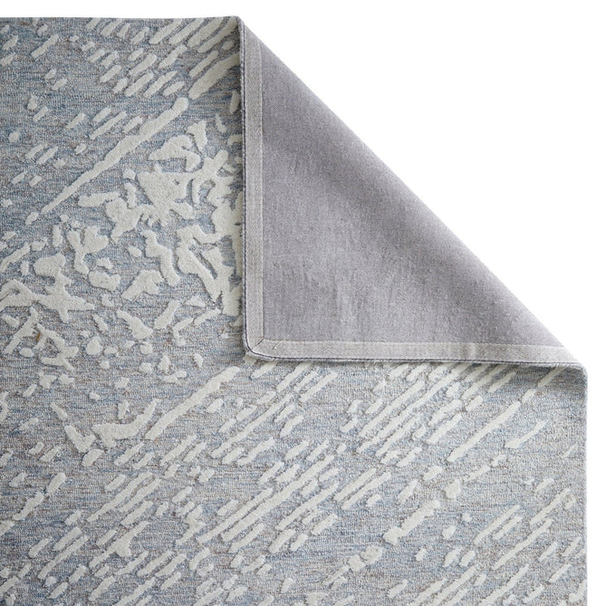 Hampton Tokyo Modern Abstract Distressed Hand-Woven Textured Wool Loop Pile Light Blue/Ivory/Beige/Grey Rug-Oriental Weavers-Rug Love - The Most Loved Rug Store