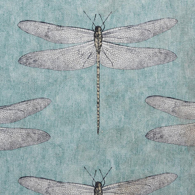 Washable Harlequin Demoiselle Mineral Modern Floral Botanical Textured Lightweight Printed Recycled Polyester Flatweave Mineral Teal/Soft Aqua Blue/Charcoal Black Runner