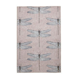 Washable Harlequin Demoiselle Taupe Modern Floral Botanical Textured Lightweight Printed Recycled Polyester Flatweave Warm Taupe/Blush Pink/Charcoal Grey Rug
