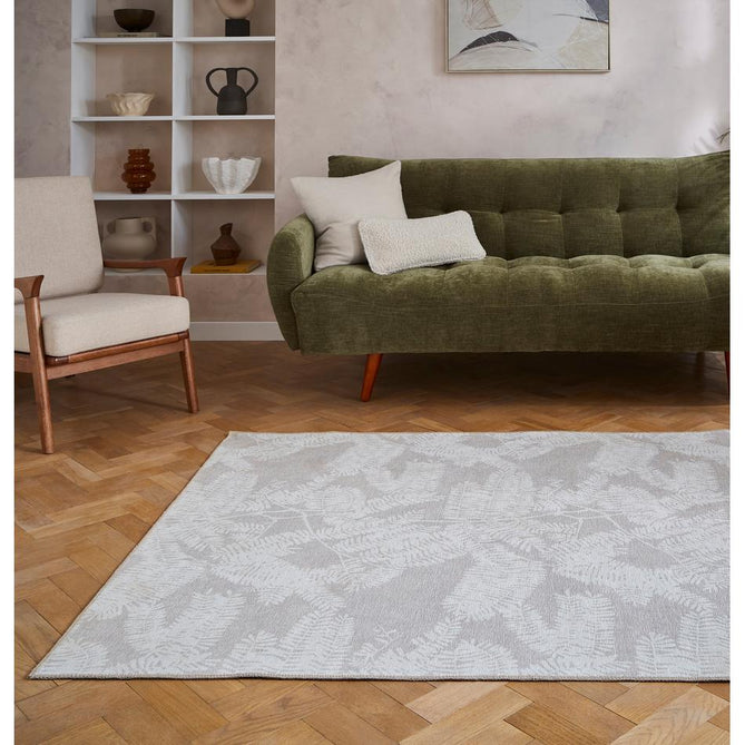 Washable Harlequin Extravagance Champagne Modern Floral Botanical Textured Lightweight Printed Recycled Polyester Flatweave Champagne Ivory/Pale Sand Beige/Soft Linen Rug