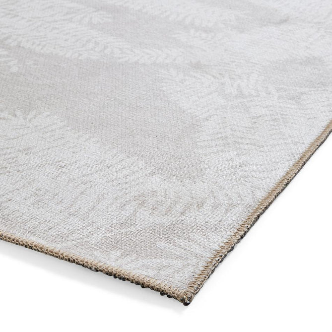 Washable Harlequin Extravagance Champagne Modern Floral Botanical Textured Lightweight Printed Recycled Polyester Flatweave Champagne Ivory/Pale Sand Beige/Soft Linen Rug
