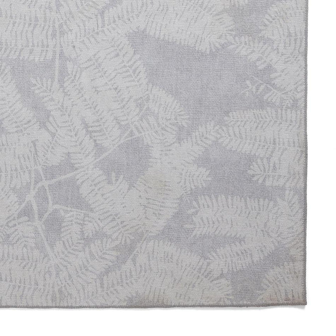 Washable Harlequin Extravagance Diamond Modern Floral Botanical Textured Lightweight Printed Recycled Polyester Flatweave Silver Grey/Pale Dove Grey/Soft Ivory Rug