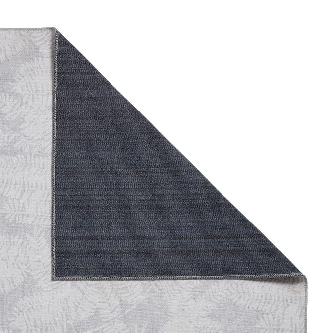 Washable Harlequin Extravagance Diamond Modern Floral Botanical Textured Lightweight Printed Recycled Polyester Flatweave Silver Grey/Pale Dove Grey/Soft Ivory Rug