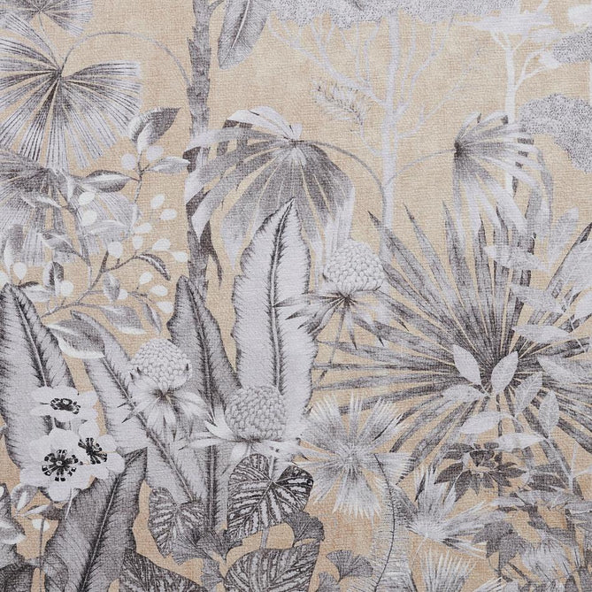 Washable Harlequin Floreana Black Earth Modern Floral Botanical Textured Lightweight Printed Recycled Polyester Flatweave Black Earth/Soft Ivory/Warm Sandstone Rug