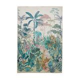 Washable Harlequin Floreana Bleached Coral Modern Floral Botanical Textured Lightweight Printed Recycled Polyester Flatweave Bleached Coral/Teal Green/Aqua Blue/Sunlit Ochre/Dusty Rose/Mint Sage/Ivory Rug